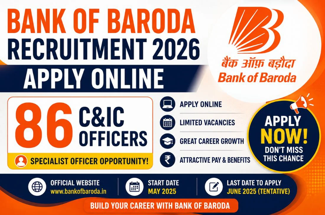 Bank of Baroda C&IC Officers Recruitment 2026 Apply Online for 86 Posts 1 Bank of Baroda C&IC Officers Recruitment