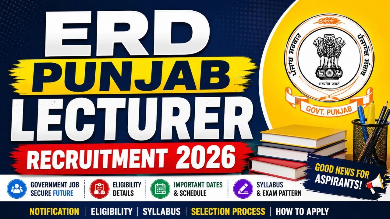 ERD Punjab Lecturer Recruitment 2026 Notification Out for 829 Vacancies 1 ERD Punjab Recruitment