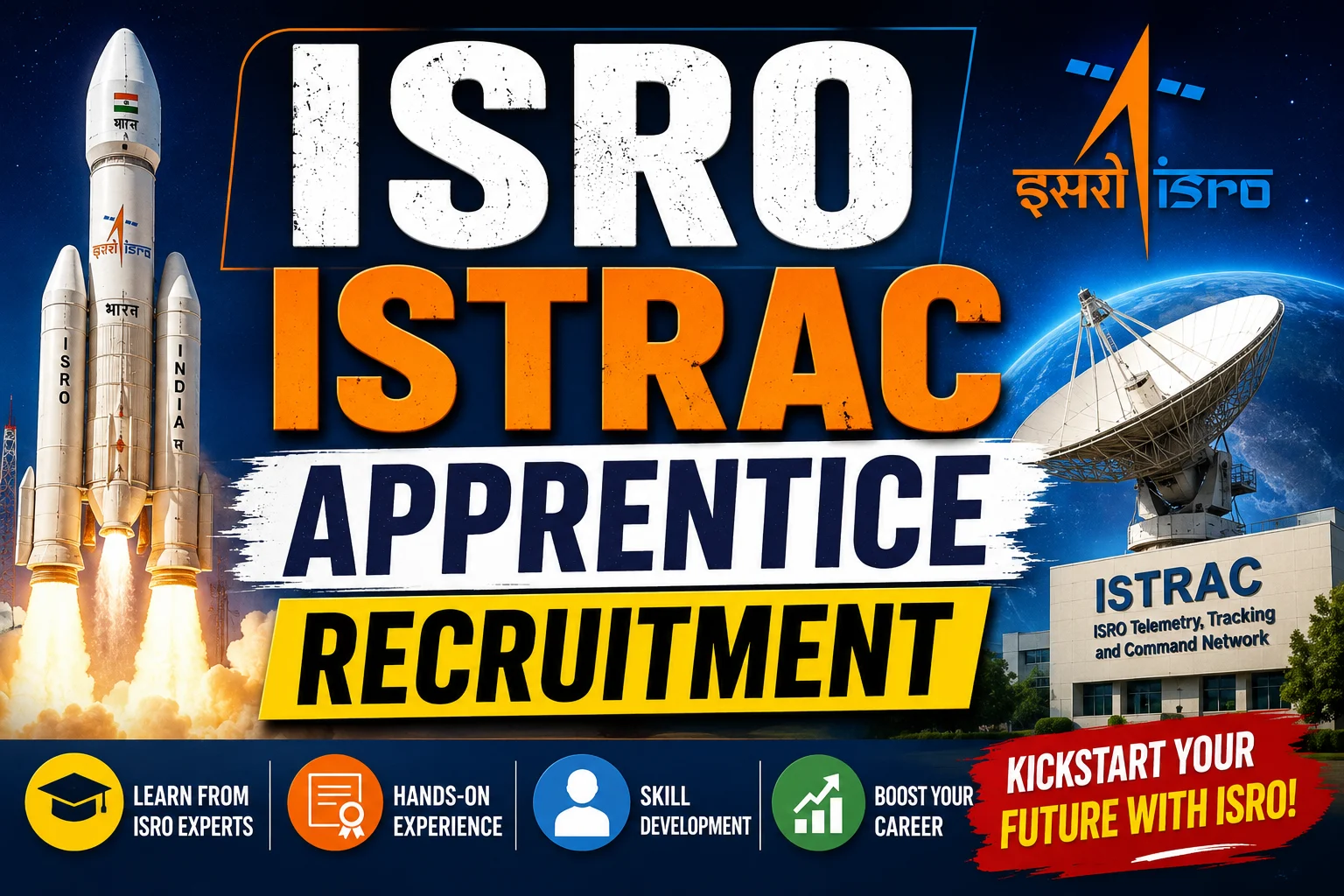 ISRO ISTRAC Apprentice Recruitment 2026 Apply Online for 116 Vacancies 1 ISRO ISTRAC Apprentice Recruitment 2026