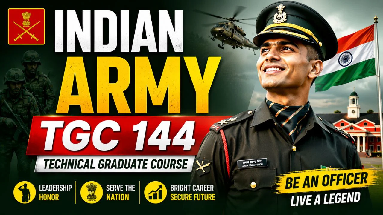 Indian Army TGC 144 Recruitment 2026 Notification Out; Apply Online 1 Indian Army TGC 144