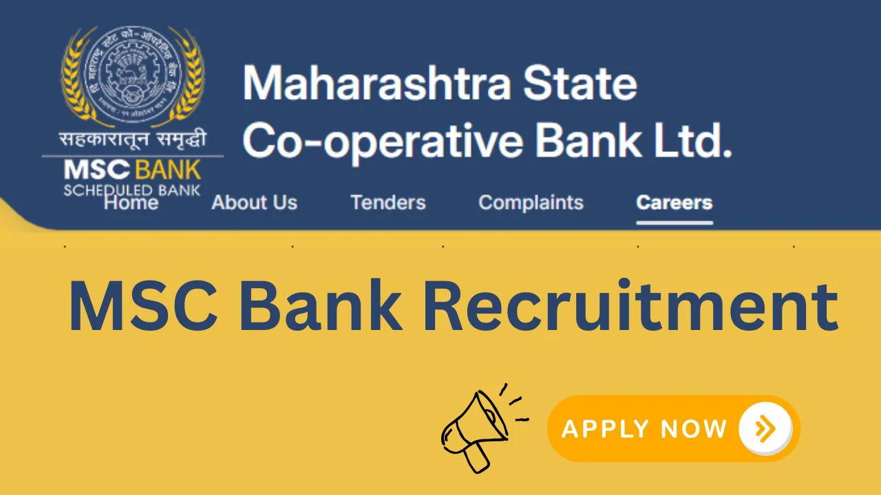 Maharashtra State Co-operative Bank Recruitment 2026 Out for 139 Vacancies, Apply Online Link 1 MSC Bank Recruitment