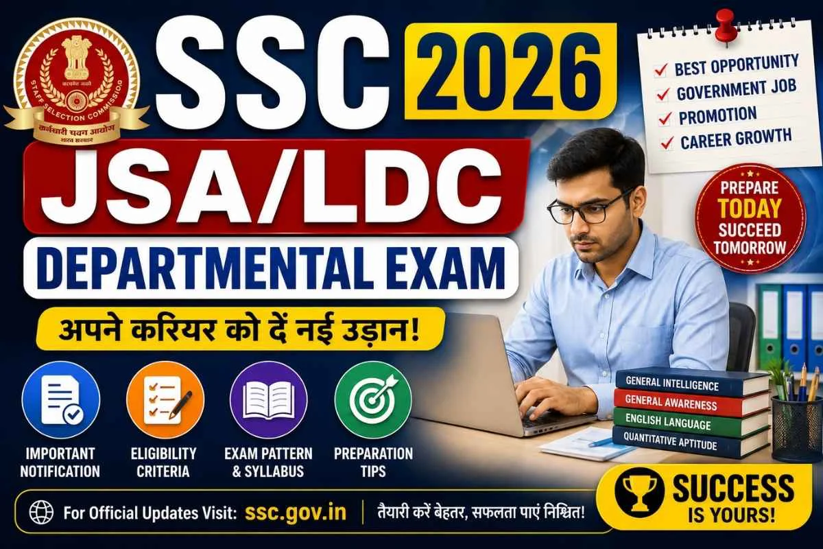 SSC JSA/LDC Departmental Exam 2026 Online Form 1 SSC JSA/LDC Departmental Exam