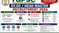 TGPSC Dy.EO / Head Master Recruitment