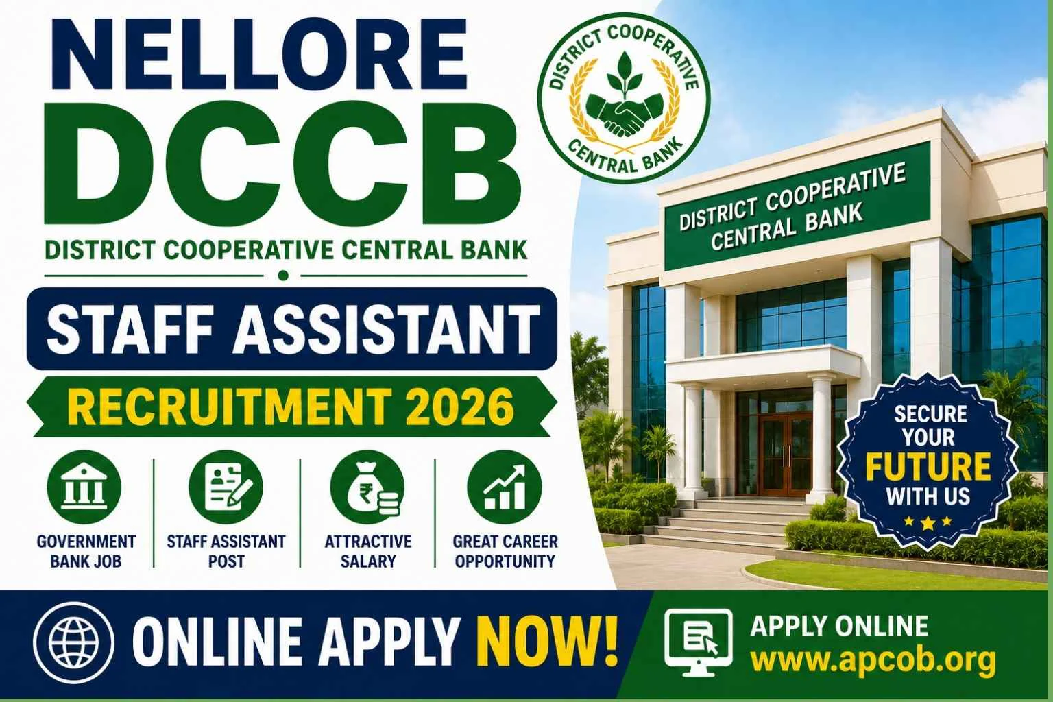 Nellore DCCB Staff Assistant Recruitment 2026 Online Apply 1 Nellore DCCB Staff Assistant Recruitment 2026