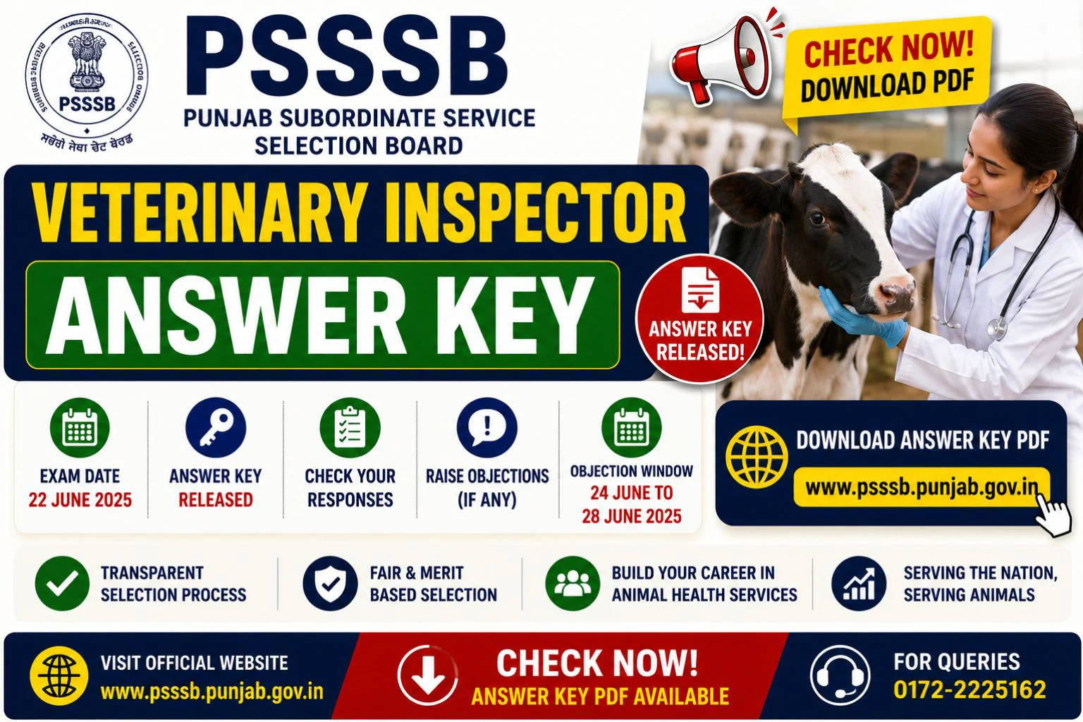 PSSSB Veterinary Inspector Answer Key 2026 1 PSSSB Veterinary Inspector Answer Key