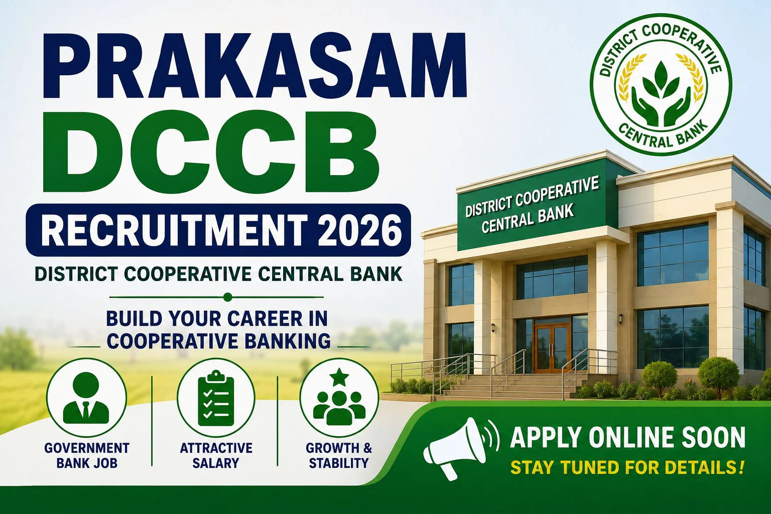 Prakasam DCCB Recruitment 2026 Apply for Staff Assistant, Assistant Manager Posts 1 Prakasam DCCB Recruitment