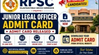 RPSC Junior Legal Officer Admit Card