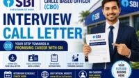SBI Circle Based Officer (CBO) Interview Call Letter