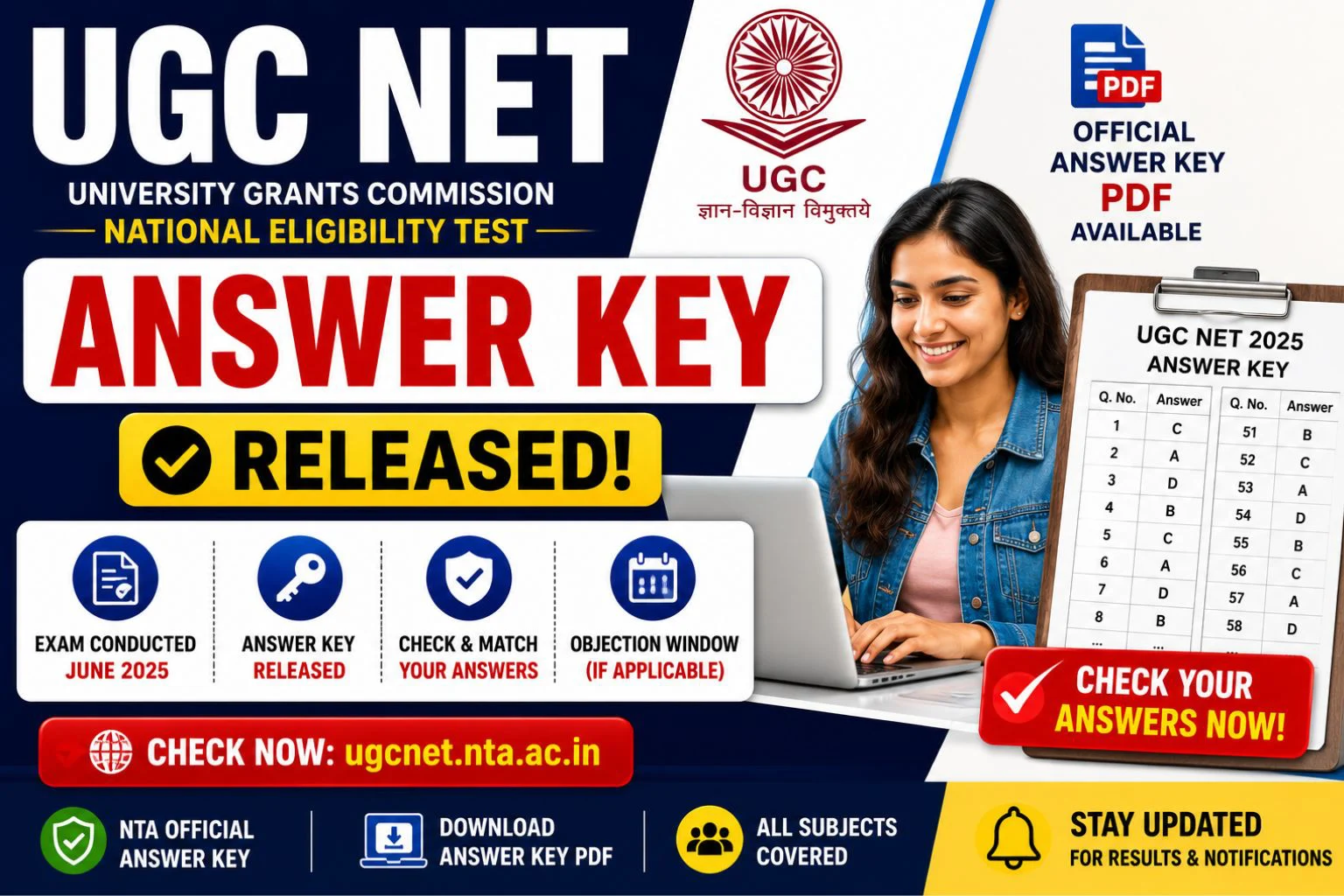 UGC NET Answer Key June 2026 Releasing Soon, Response Sheet 1 UGC NET