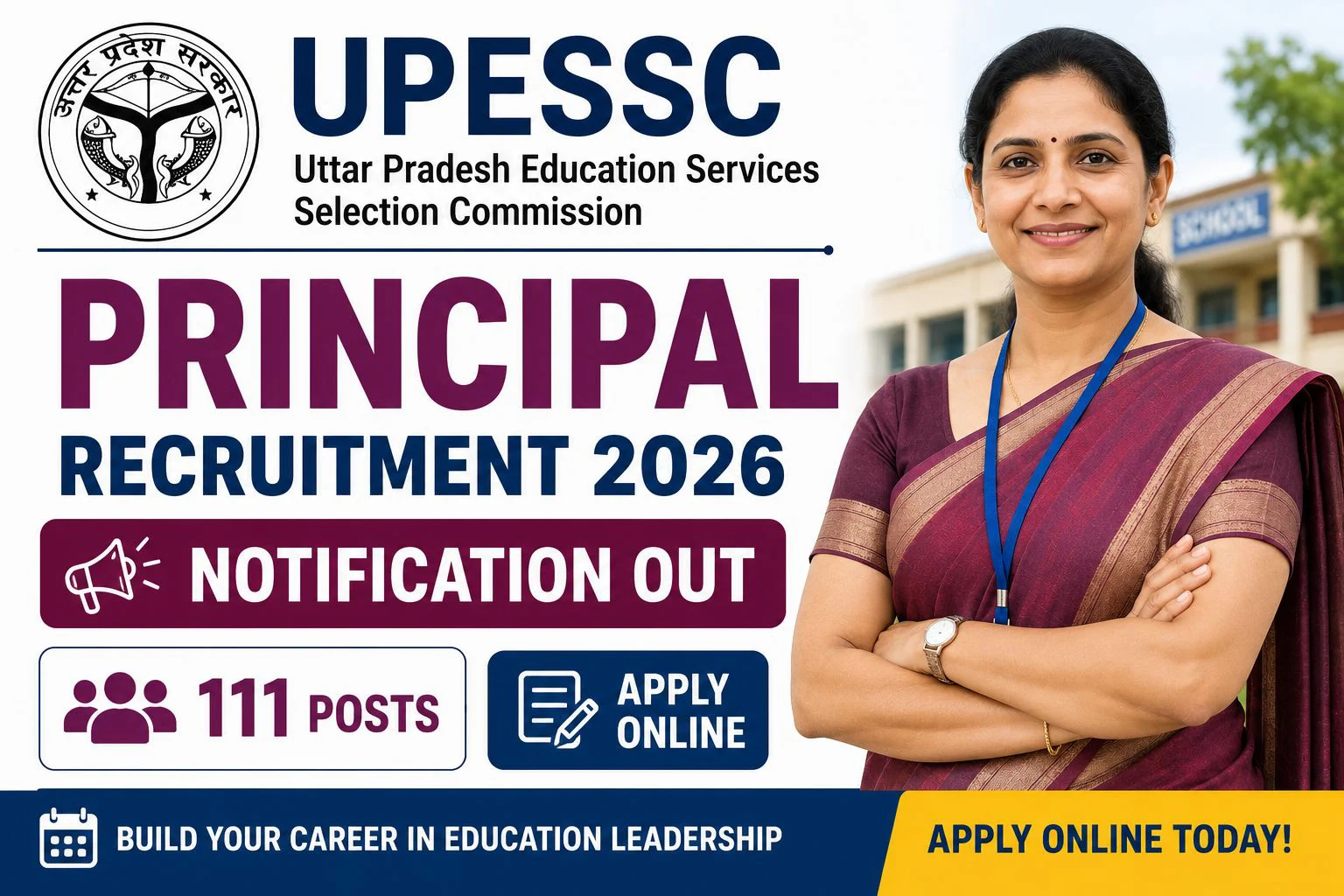 UPESSC Principal Recruitment 2026 Notification Out for 111 Posts, Apply Online 1 UPESSC Principal Recruitment