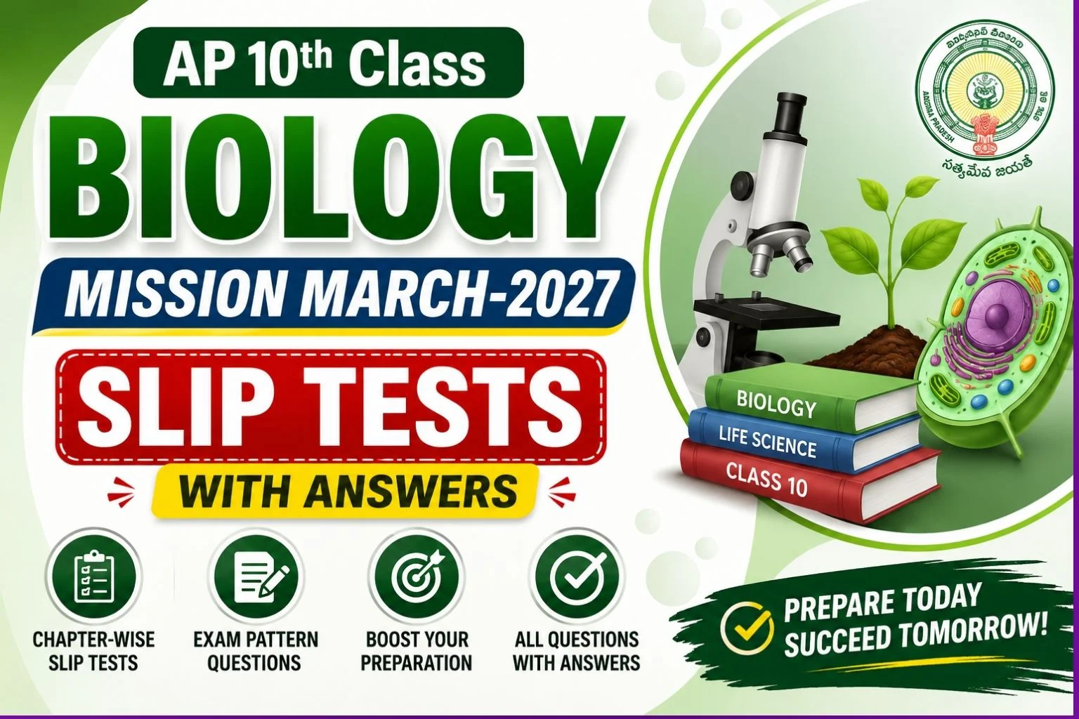 AP 10th Class Biology Mission March-2027 Slip Tests with Answers 1 AP 10th Class Biology Mission March-2027 Slip Tests with Answers