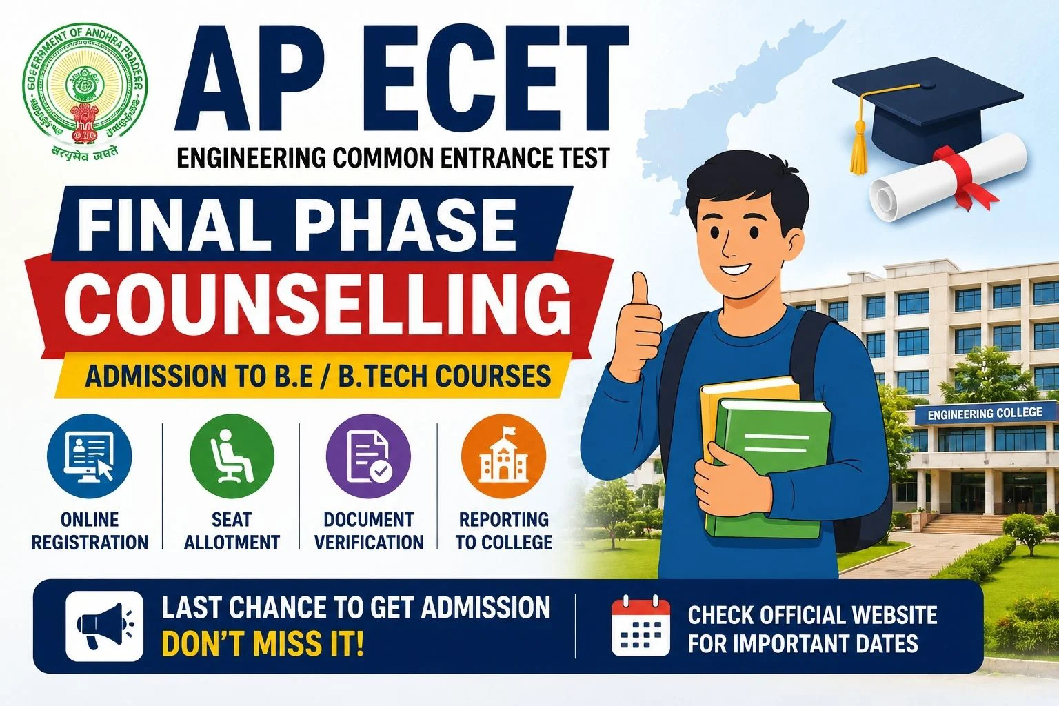 AP ECET Final Phase Counselling 2026 Registration Open, Web Options 1 AP ECET Final Phase Counselling