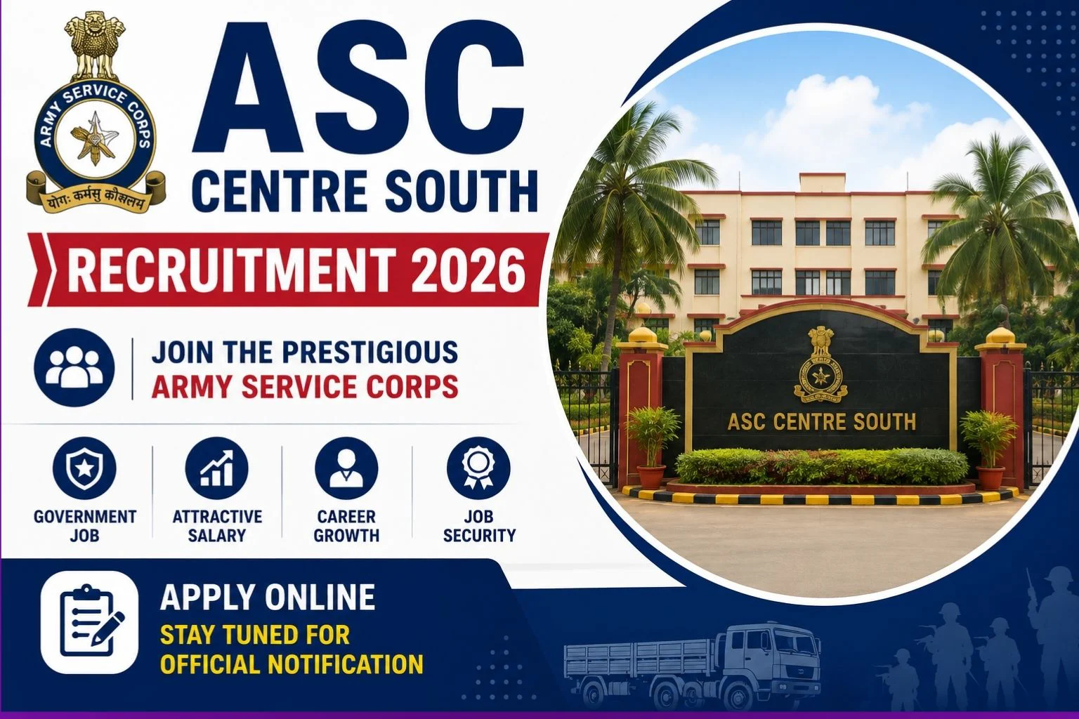 ASC Centre South Recruitment 2026 Notification Out for 62 Group C Posts 1 ASC Centre South Recruitment