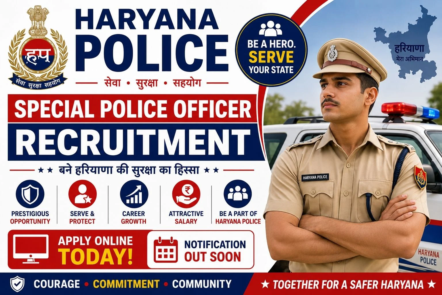 Haryana Police SPO Recruitment 2026 Walk-in for 400 Special Police Officer Posts 1 Haryana Police Special Police Officer Recruitment