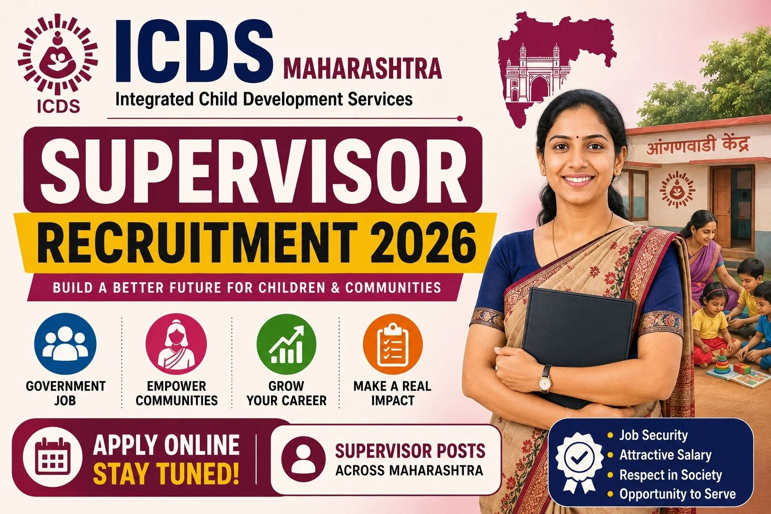 ICDS Maharashtra Supervisor Recruitment 2026 Apply Online for 272 Posts 1 ICDS Maharashtra Supervisor Recruitment