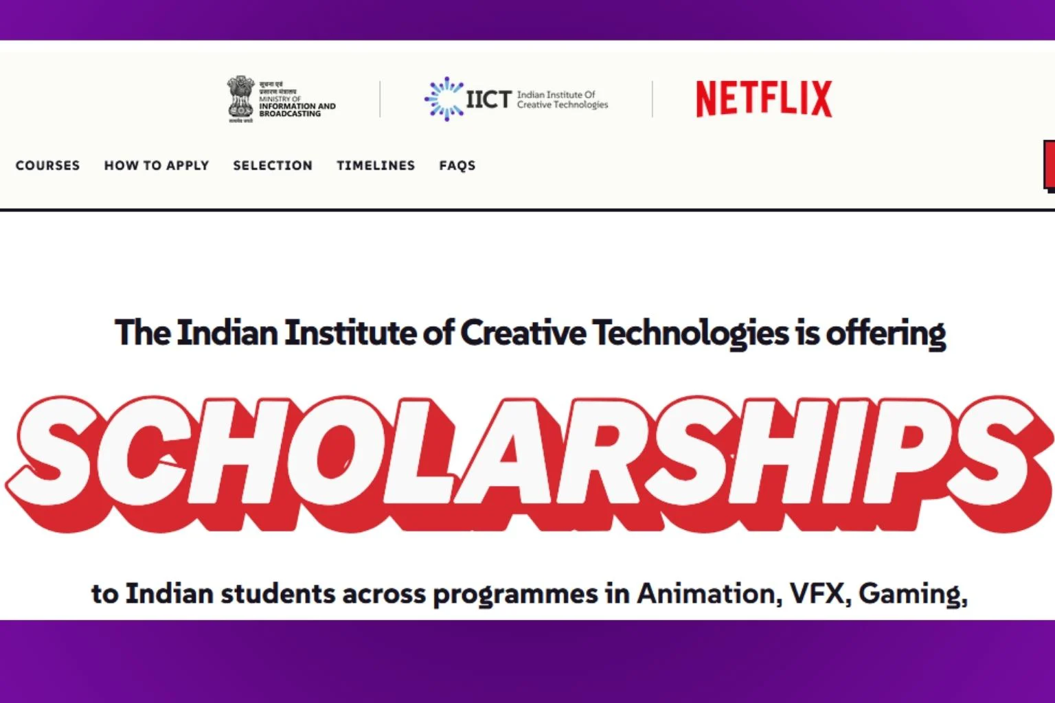 IICT Netflix Scholarship