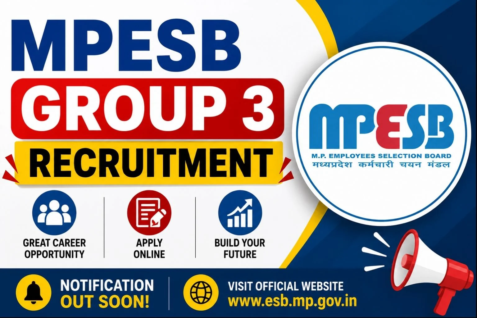 MPESB Group 3 Sub Engineer Recruitment 2026 Notification 2026 Out, 1700 Vacancy 1 MPESB Group 3 Recruitment