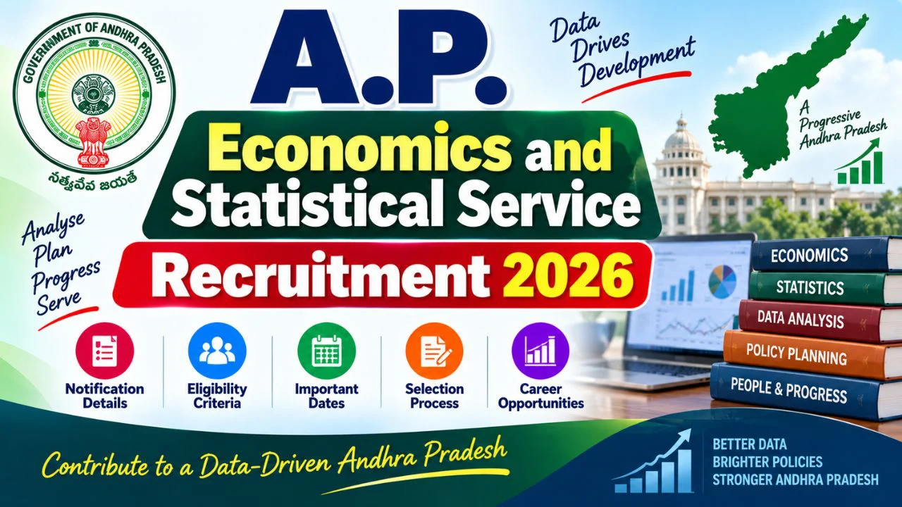 A.P. Economics and Statistical Service Recruitment 2026 for 17 Assistant Director Posts 1 A.P. Economics and Statistical Service Recruitment