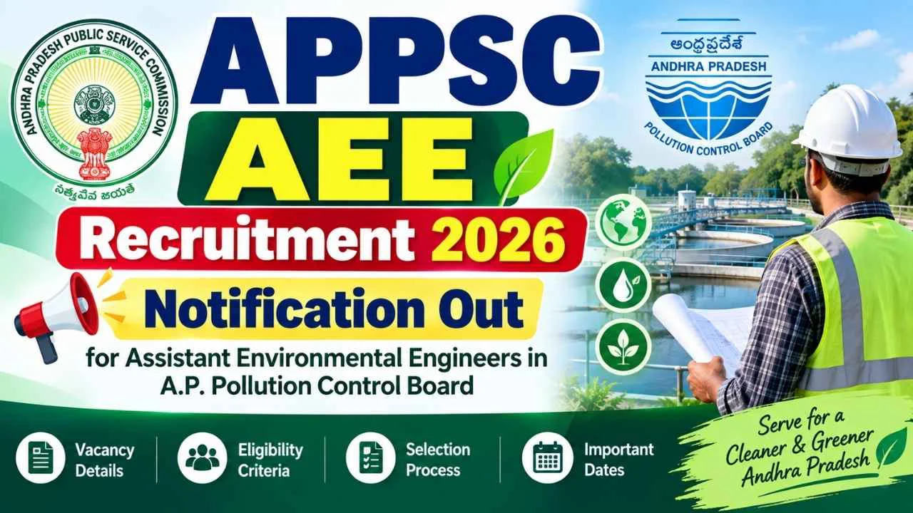 APPSC AEE Recruitment 2026 Notification Out for 40 Assistant Environmental Engineers in A.P. Pollution Control Board 1 APPSC AEE Recruitment