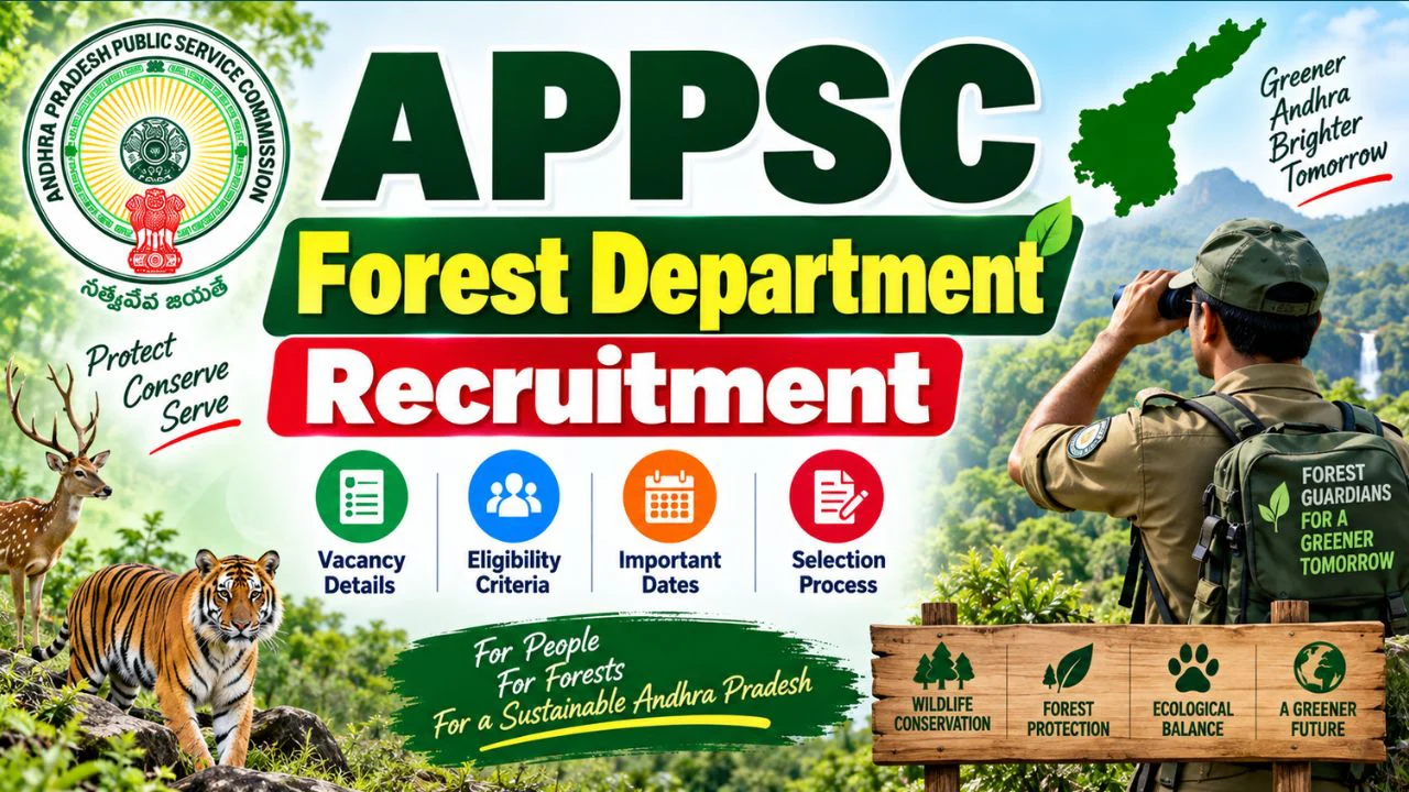 APPSC Forest Department Recruitment 2026 Out for 73 FBO, FSO, FRO, Draughtsman Posts 1 APPSC Forest Department Recruitment