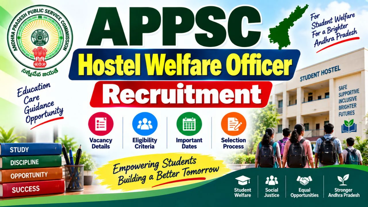 APPSC Hostel Welfare Officer Recruitment 2026 Notification Out for 73 Posts 1 APPSC Hostel Welfare Officer Recruitment