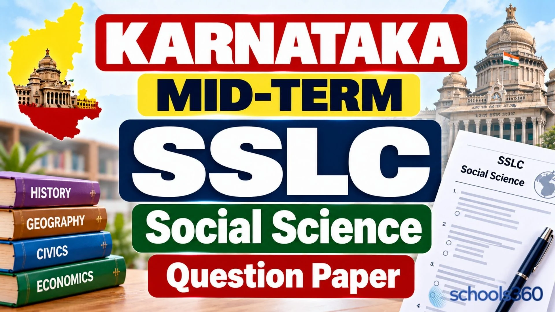 Karnataka Mid-Term SSLC Social Science Question Paper 2026-27 with Answer Key: Download PDF 1 Karnataka Mid-Term SSLC Social Science Question Paper