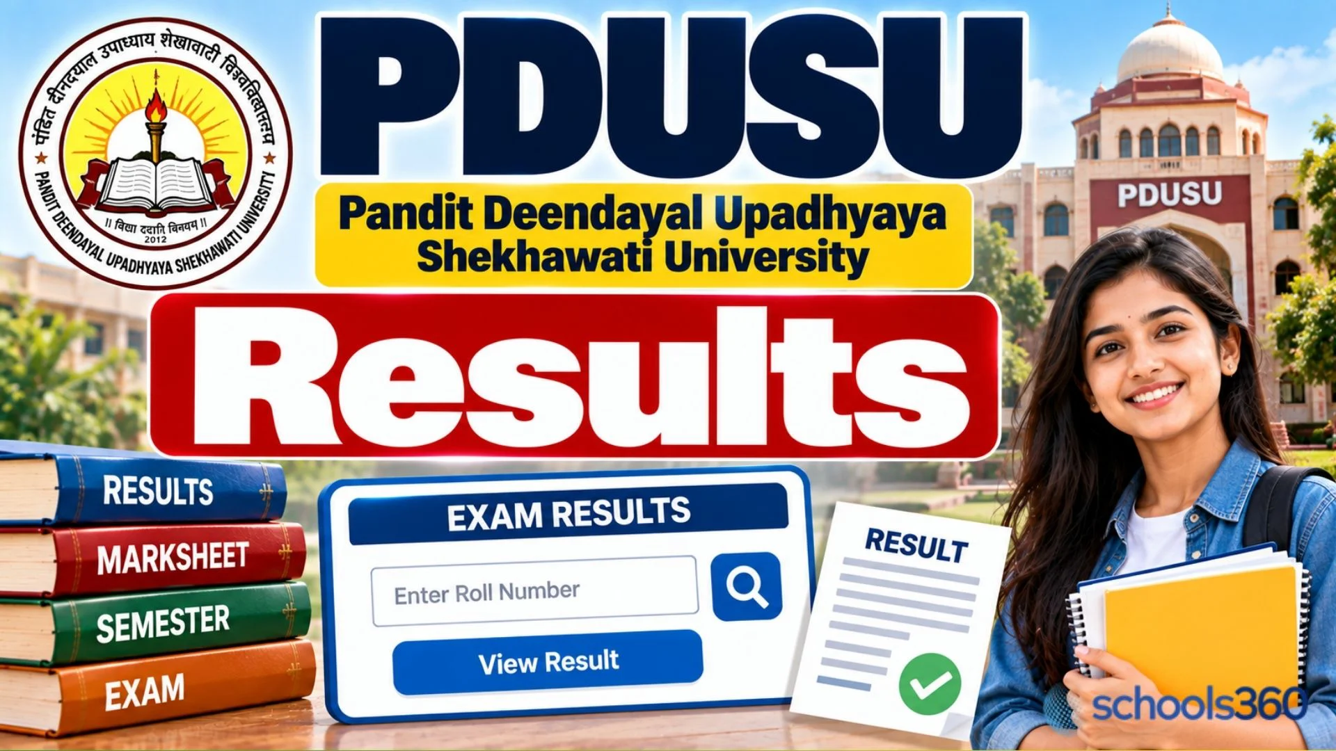 PDUSU Result 2026 Out: Shekhawati University UG / PG Marksheets 1 PDUSU Results