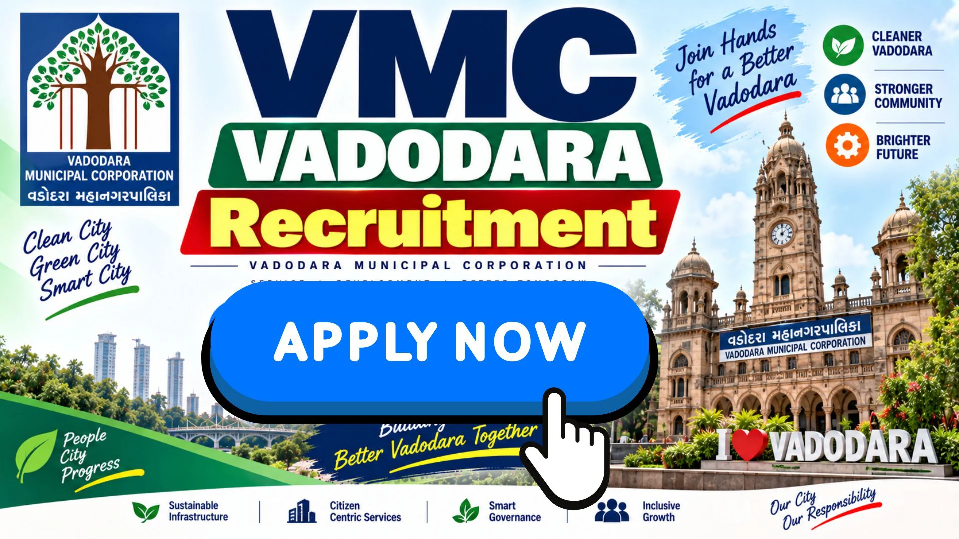 VMC Vadodara Recruitment 2026 Apply Online for 178 Draftsman, Work Assistant Posts 1 VMC Vadodara Recruitment