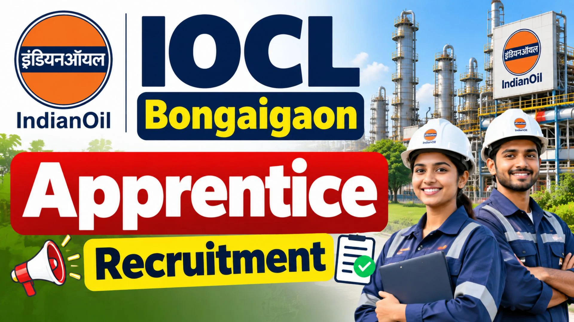 IOCL Bongaigaon Apprentice Recruitment 2026 Apply Online 58 Trade, Technician Apprentice Posts 1 IOCL Bongaigaon Apprentice Recruitment