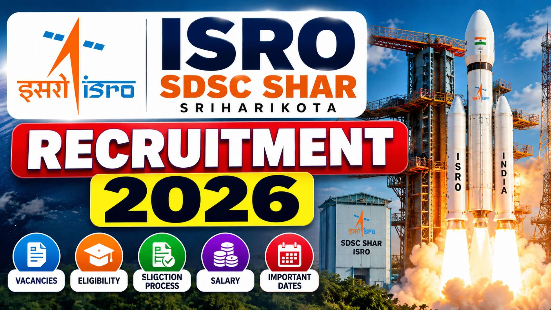 ISRO SDSC SHAR Recruitment 2026 Apply Online for Technical and Non-Technical Posts 1 ISRO SDSC SHAR Recruitment 2026